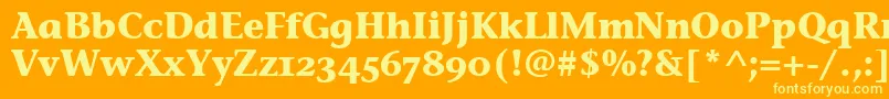StoneInfOsItcTtBold Font – Yellow Fonts on Orange Background