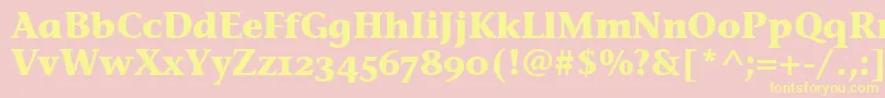 StoneInfOsItcTtBold Font – Yellow Fonts on Pink Background