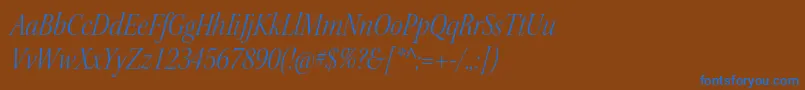 KeplerstdLightscnitdisp Font – Blue Fonts on Brown Background