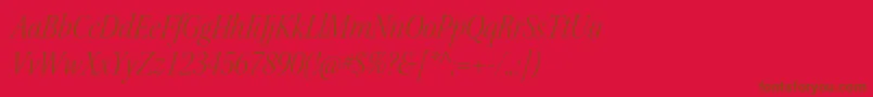 KeplerstdLightscnitdisp Font – Brown Fonts on Red Background