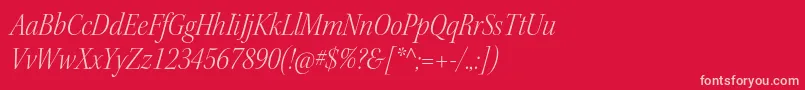 KeplerstdLightscnitdisp Font – Pink Fonts on Red Background