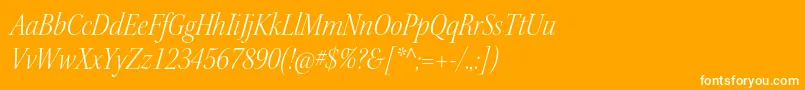 KeplerstdLightscnitdisp Font – White Fonts on Orange Background