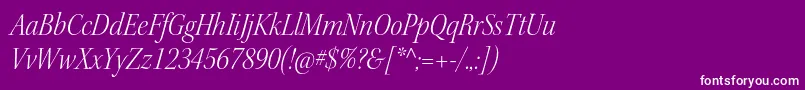 KeplerstdLightscnitdisp Font – White Fonts on Purple Background