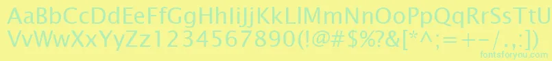 Lsansuni Font – Green Fonts on Yellow Background