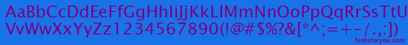 Lsansuni Font – Purple Fonts on Blue Background