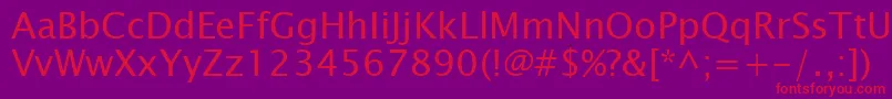 Lsansuni Font – Red Fonts on Purple Background