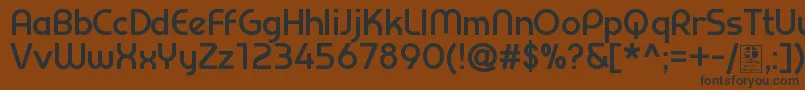 PrestijBoldDemo-Schriftart – Schwarze Schriften auf braunem Hintergrund