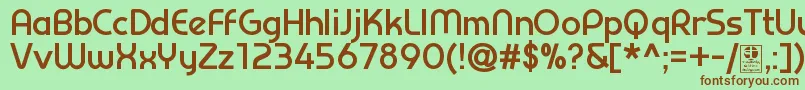 PrestijBoldDemo Font – Brown Fonts on Green Background