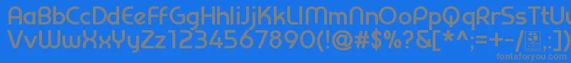 Шрифт PrestijBoldDemo – серые шрифты на синем фоне