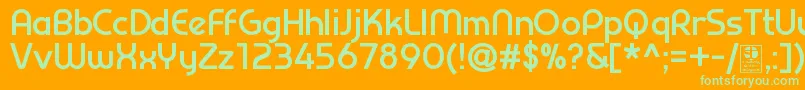 PrestijBoldDemo Font – Green Fonts on Orange Background