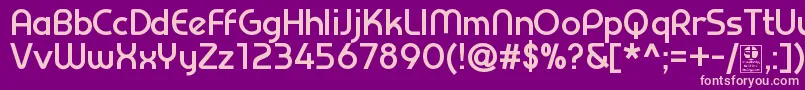 PrestijBoldDemo-Schriftart – Rosa Schriften auf violettem Hintergrund