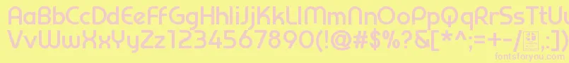 PrestijBoldDemo Font – Pink Fonts on Yellow Background