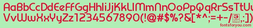 PrestijBoldDemo Font – Red Fonts on Green Background