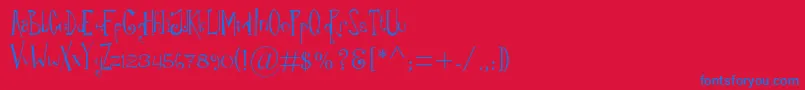 RiloErc2006 Font – Blue Fonts on Red Background