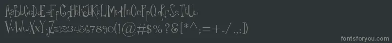 フォントRiloErc2006 – 黒い背景に灰色の文字