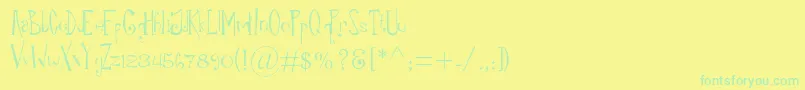 fuente RiloErc2006 – Fuentes Verdes Sobre Fondo Amarillo