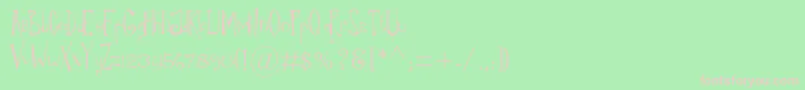RiloErc2006 Font – Pink Fonts on Green Background