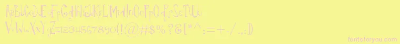 RiloErc2006 Font – Pink Fonts on Yellow Background