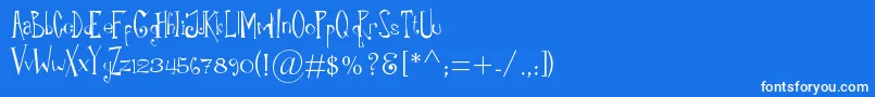 フォントRiloErc2006 – 青い背景に白い文字