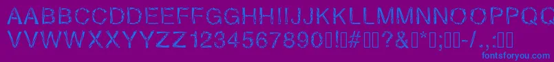 Foursixteensixteen Font – Blue Fonts on Purple Background