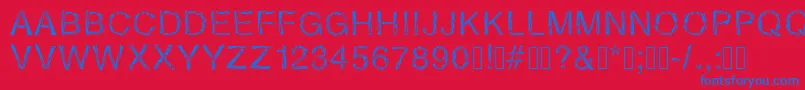 Foursixteensixteen Font – Blue Fonts on Red Background