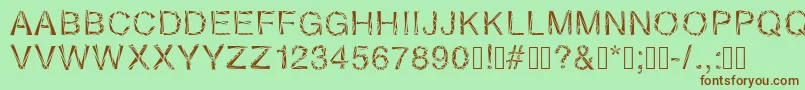 Foursixteensixteen Font – Brown Fonts on Green Background