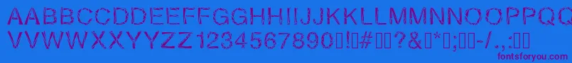 Foursixteensixteen Font – Purple Fonts on Blue Background