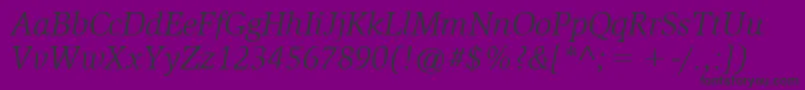 fuente SlimbachBookitalic – Fuentes Negras Sobre Fondo Morado