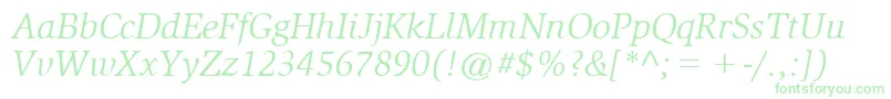 SlimbachBookitalic Font – Green Fonts on White Background