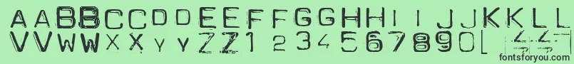 Spacesui Font – Black Fonts on Green Background