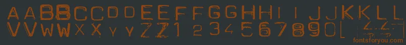 Police Spacesui – polices brunes sur fond noir