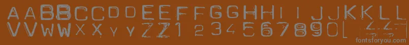 Weitere Informationen zur Spacesui-Schriftart Spacesui-Schriftart – Graue Schriften auf braunem Hintergrund