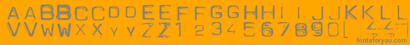 Spacesui Font – Gray Fonts on Orange Background