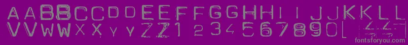 Fonte Spacesui – fontes cinzas em um fundo violeta