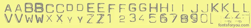 Spacesui Font – Gray Fonts on Yellow Background
