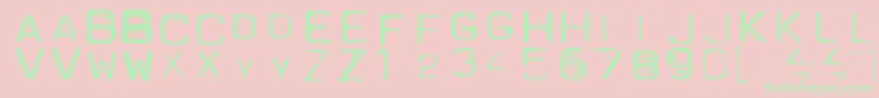 Spacesui Font – Green Fonts on Pink Background