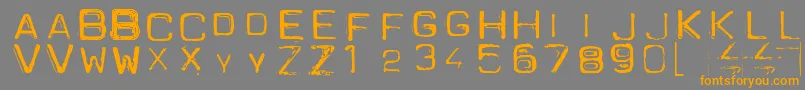 Spacesui Font – Orange Fonts on Gray Background