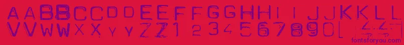 Spacesui Font – Purple Fonts on Red Background