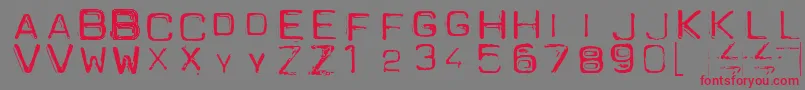Spacesui Font – Red Fonts on Gray Background