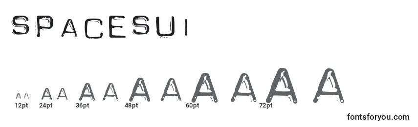 Размеры шрифта Spacesui