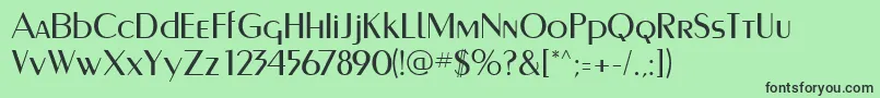 MurmanskRegular Font – Black Fonts on Green Background