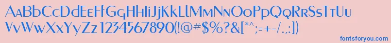 MurmanskRegular Font – Blue Fonts on Pink Background