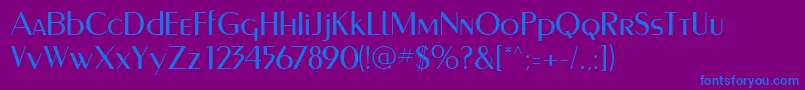 MurmanskRegular Font – Blue Fonts on Purple Background