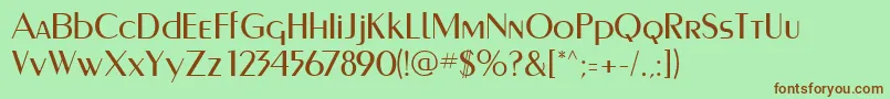 MurmanskRegular Font – Brown Fonts on Green Background