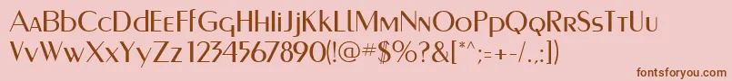 MurmanskRegular Font – Brown Fonts on Pink Background