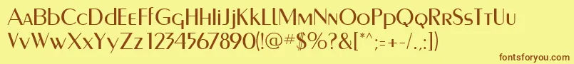 MurmanskRegular Font – Brown Fonts on Yellow Background