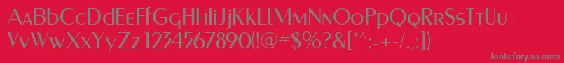 MurmanskRegular Font – Gray Fonts on Red Background