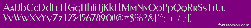 MurmanskRegular Font – Green Fonts on Purple Background