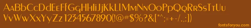 MurmanskRegular Font – Orange Fonts on Brown Background