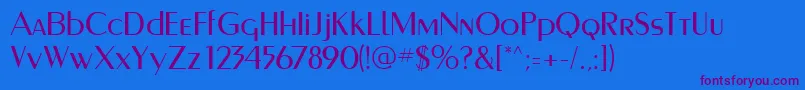 MurmanskRegular Font – Purple Fonts on Blue Background